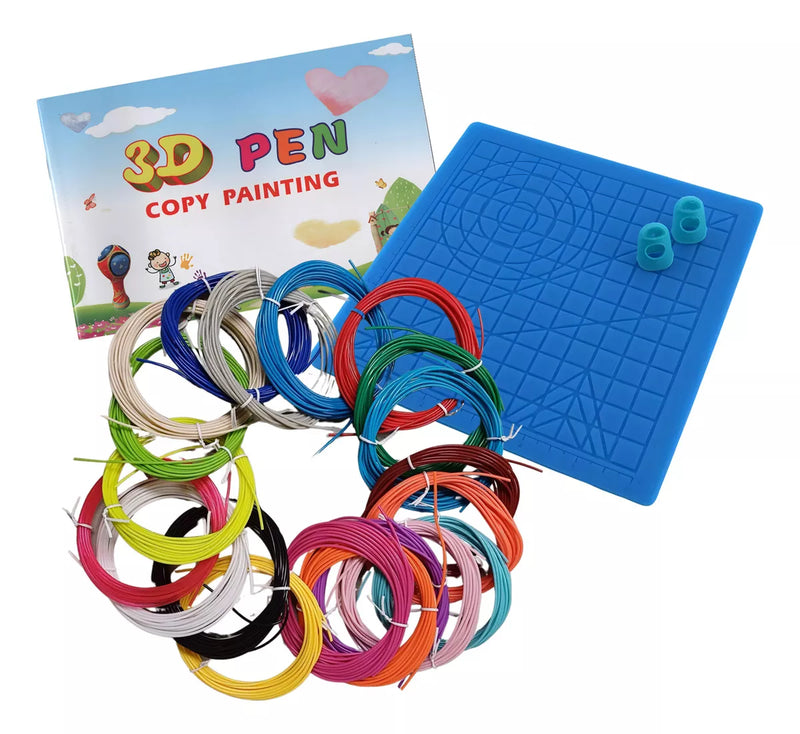 100M Refil Pla, Tapete Gabarito e Livro Para Caneta Impressora 3d
