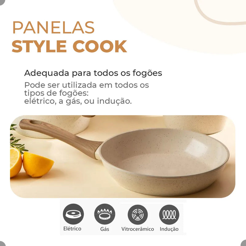 Jogo De Panelas Antiaderente Cerâmica Mimo Style 10 Peças