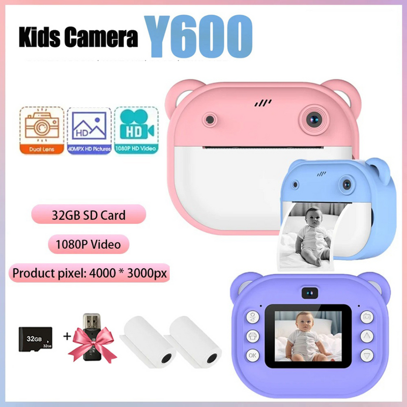 Câmera Digital Infantil Impressão Instantânea