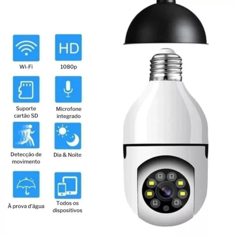 Câmera IP Lâmpada WiFi com Visão Noturna Favoritoz Bivolt