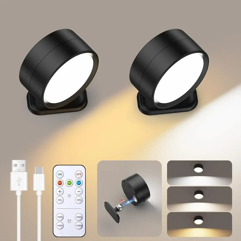 Luminária de Parede LED Sem Fio Moderna