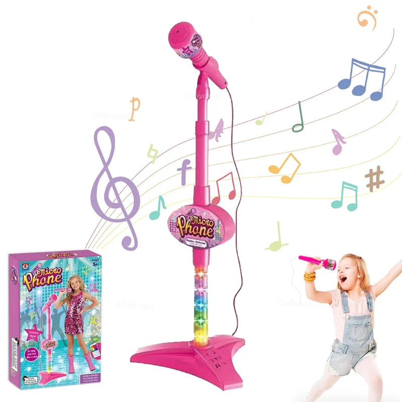 Brinquedo Microfone Infantil c/ Pedestal - KidStar