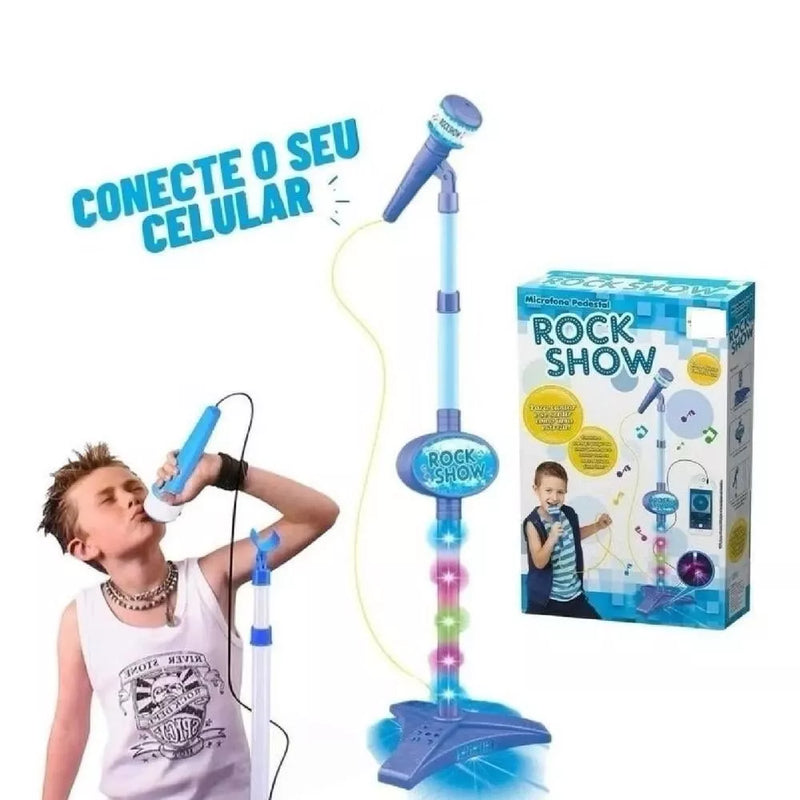Brinquedo Microfone Infantil c/ Pedestal - KidStar
